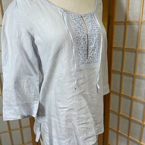 Eileen Fisher XS Irish Linen Blouse